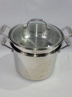 Cuisinart Pasta & Steamer 8 Quart Model 77-48C Stainless Steel Pot Set